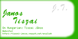 janos tiszai business card